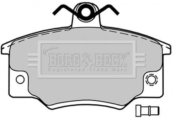 BORG & BECK Комплект тормозных колодок, дисковый тормоз BBP1032